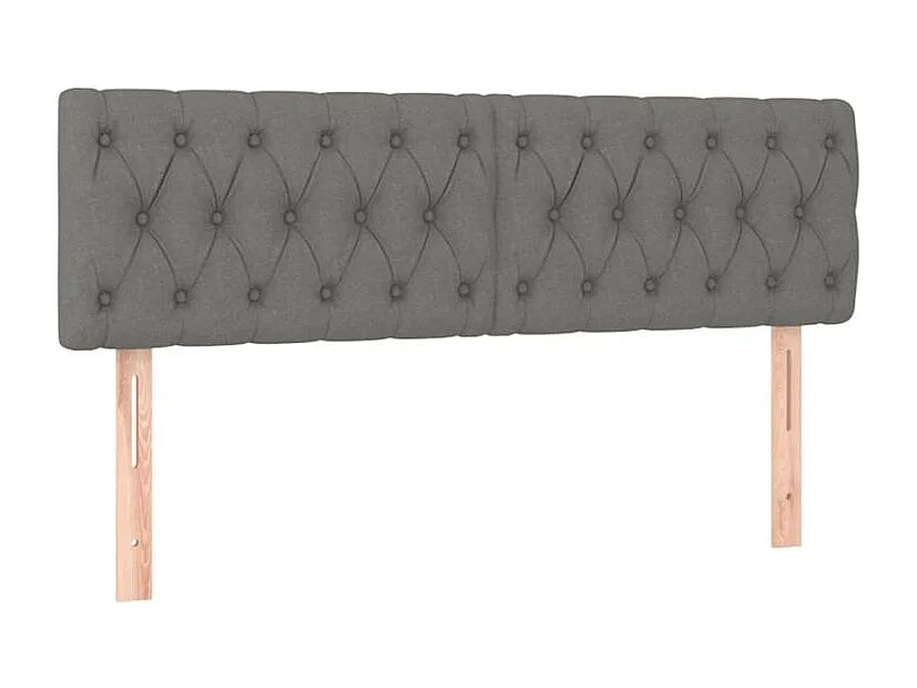 Tête de lit à LED Gris foncé 160x7x78-88 Tissu