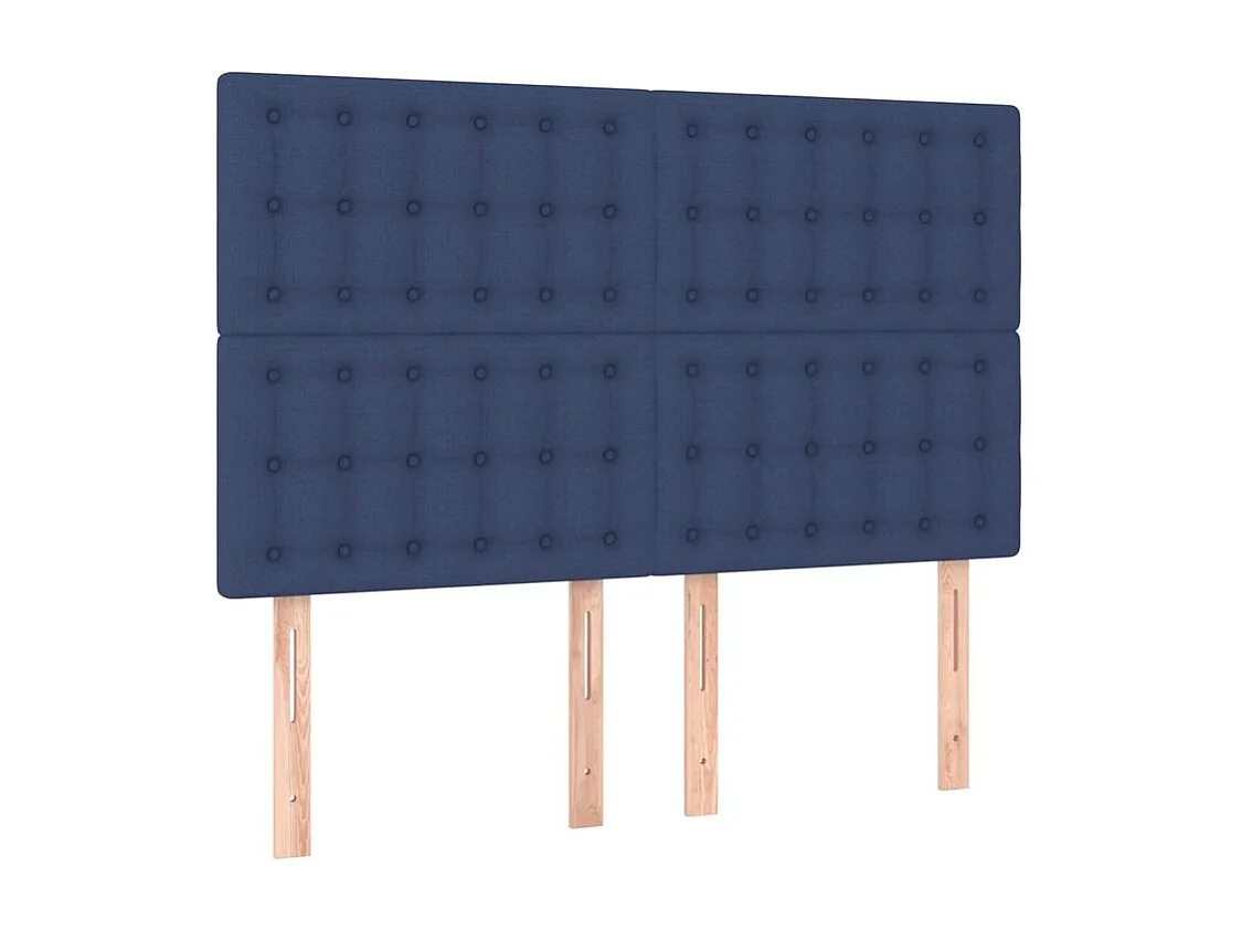 Tête de lit à LED Bleu 144x5x118-128 Tissu