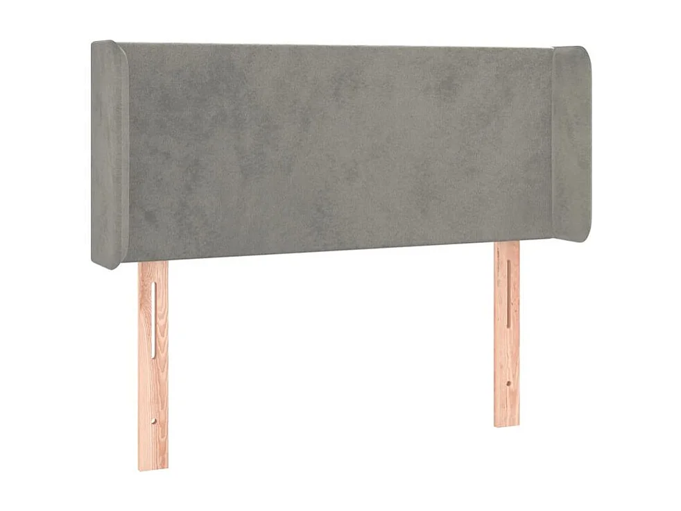 Tête de lit à LED Gris clair 83x16x78-88 Velours