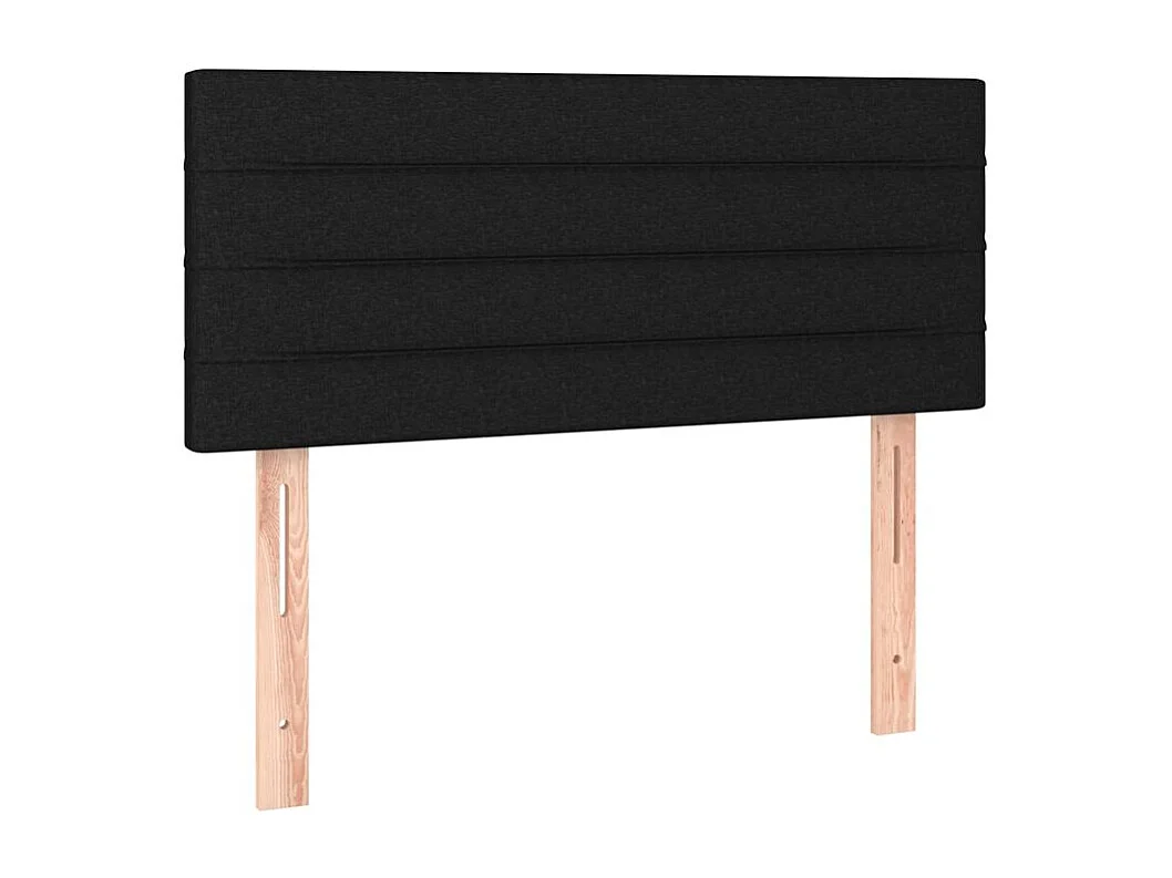 Tête de lit à LED Noir 100x5x78-88 Tissu