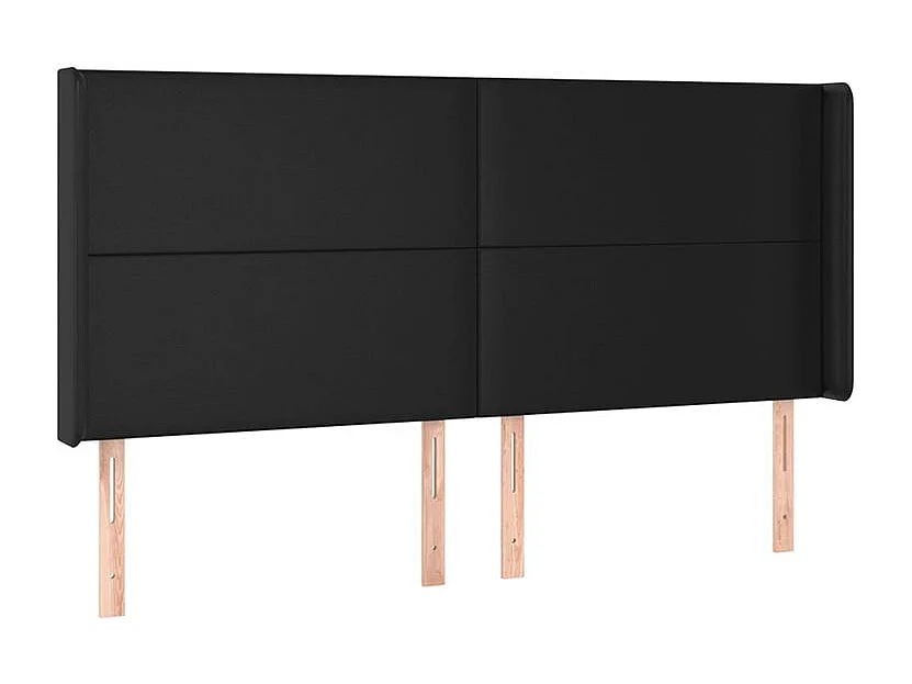 Tête de lit à LED Noir 163x16x118-128 Similicuir