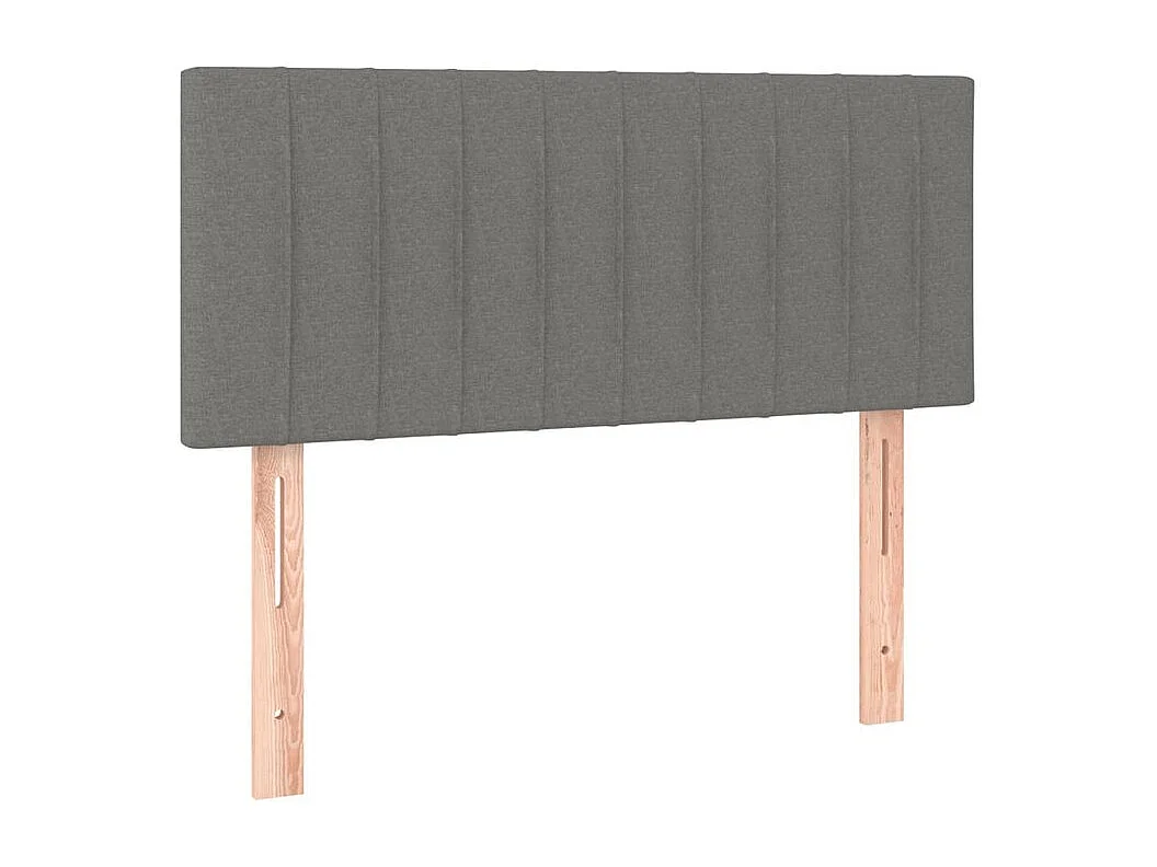 Tête de lit à LED Gris foncé 90x5x78-88 Tissu