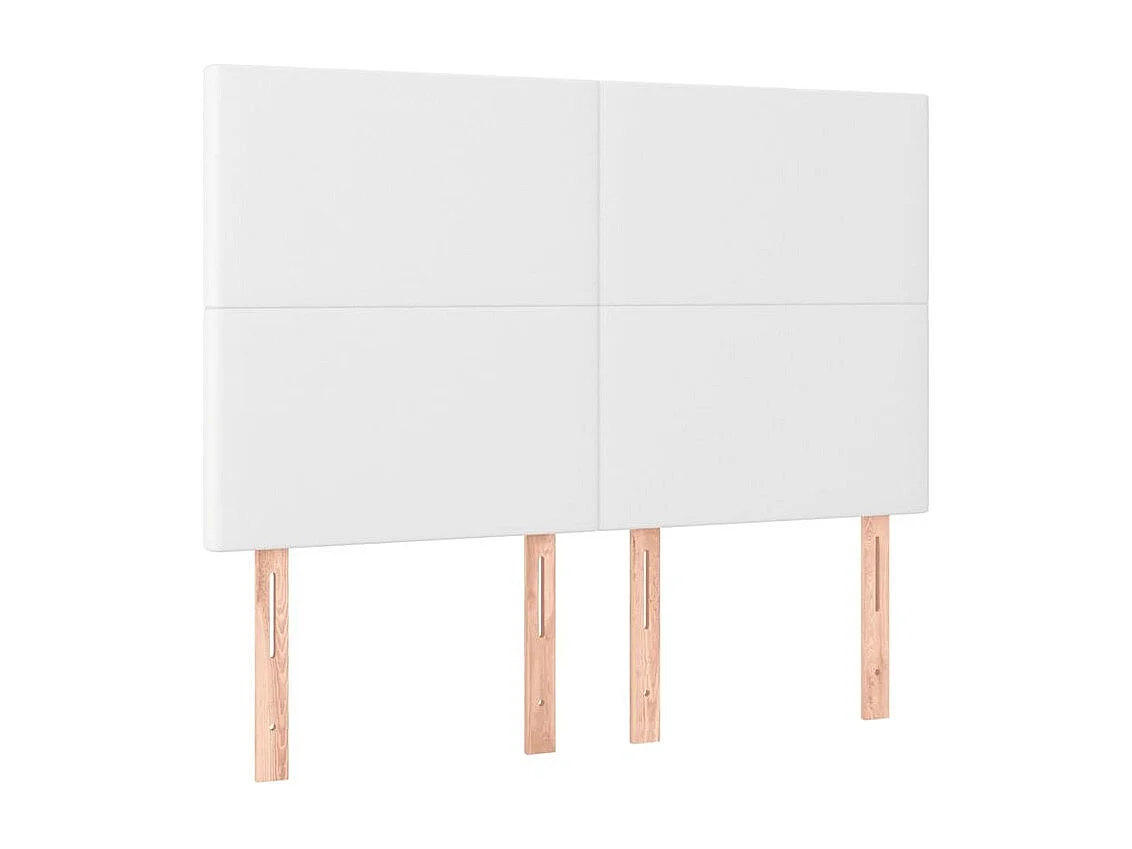 Tête de lit à LED Blanc 144x5x118-128 Similicuir