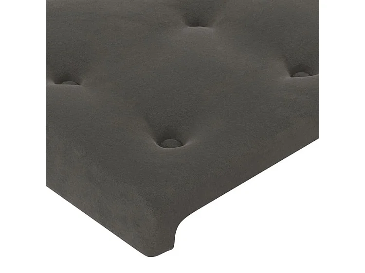 Tête de lit à LED Gris foncé 200x5x118-128 Velours