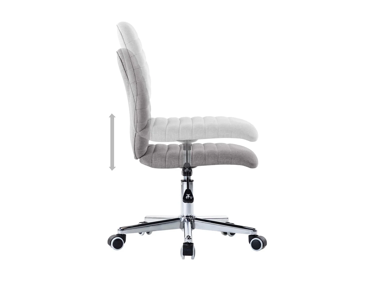 Chaise de salle à manger 6 pc Gris clair Tissu 26