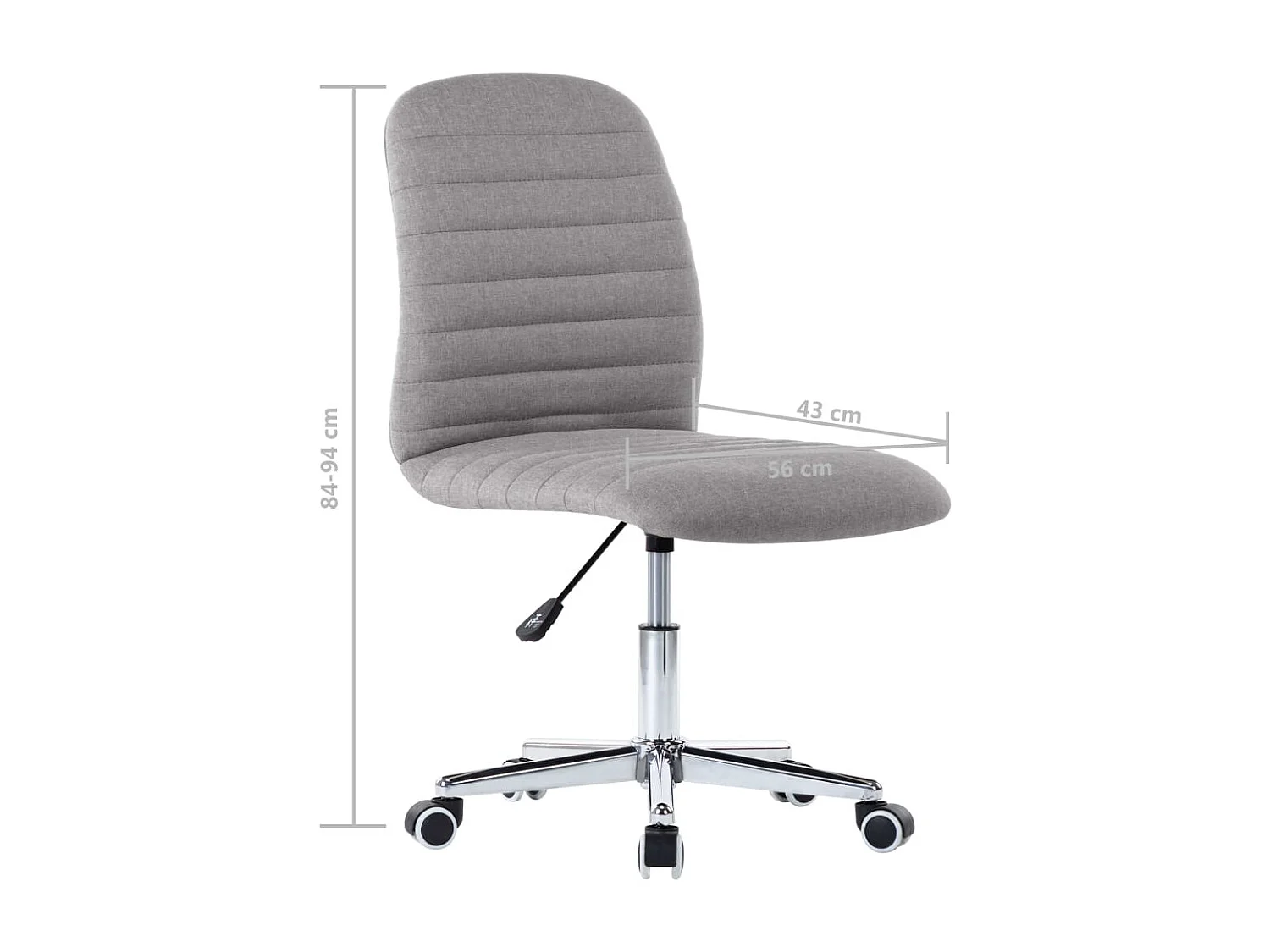 Chaise de salle à manger 6 pc Gris clair Tissu 26