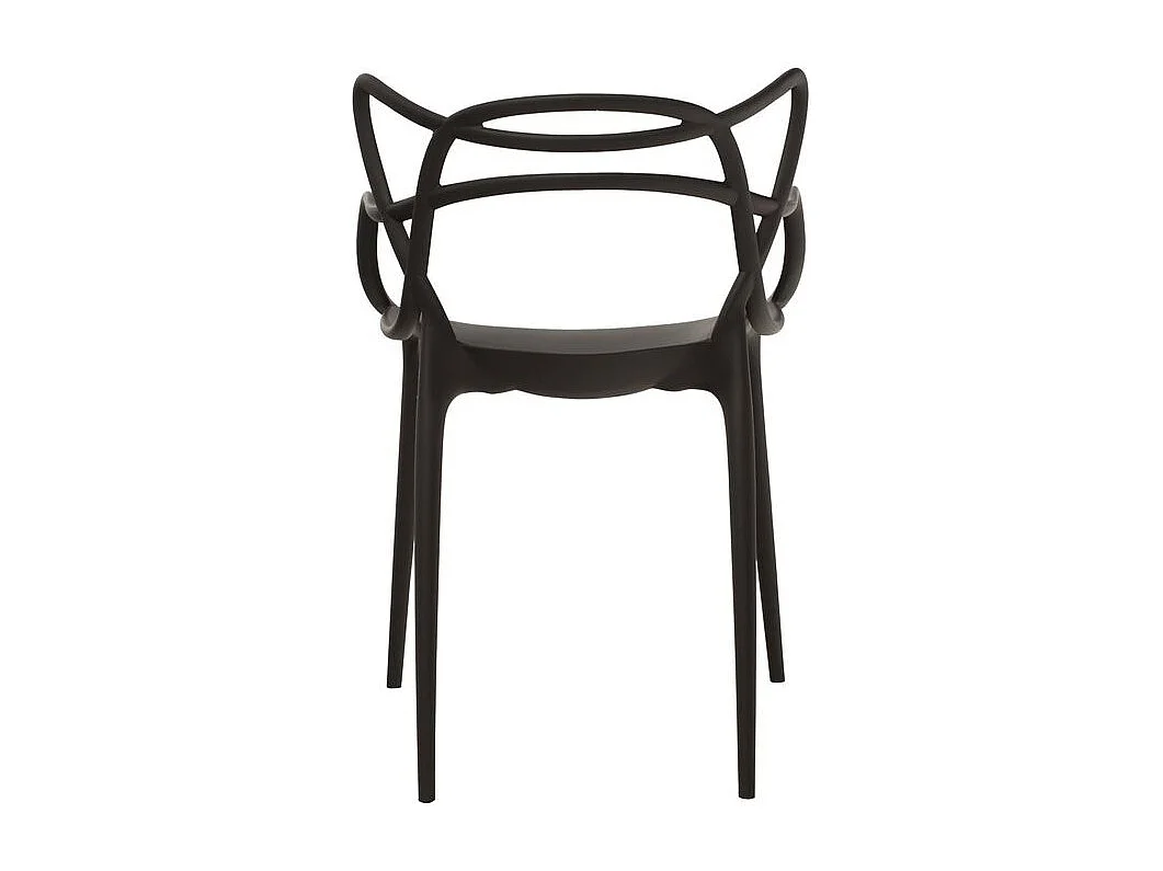 Chaise avec accoudoir BELIANO premium - Intérieur et extérieur-Noir