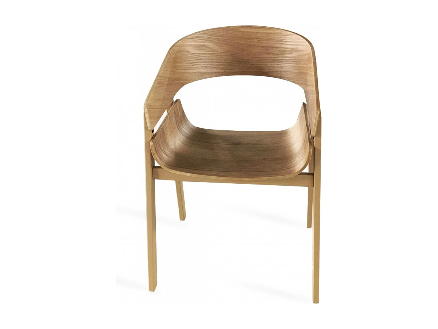 Chaise en bois de frêne naturel Kinbo