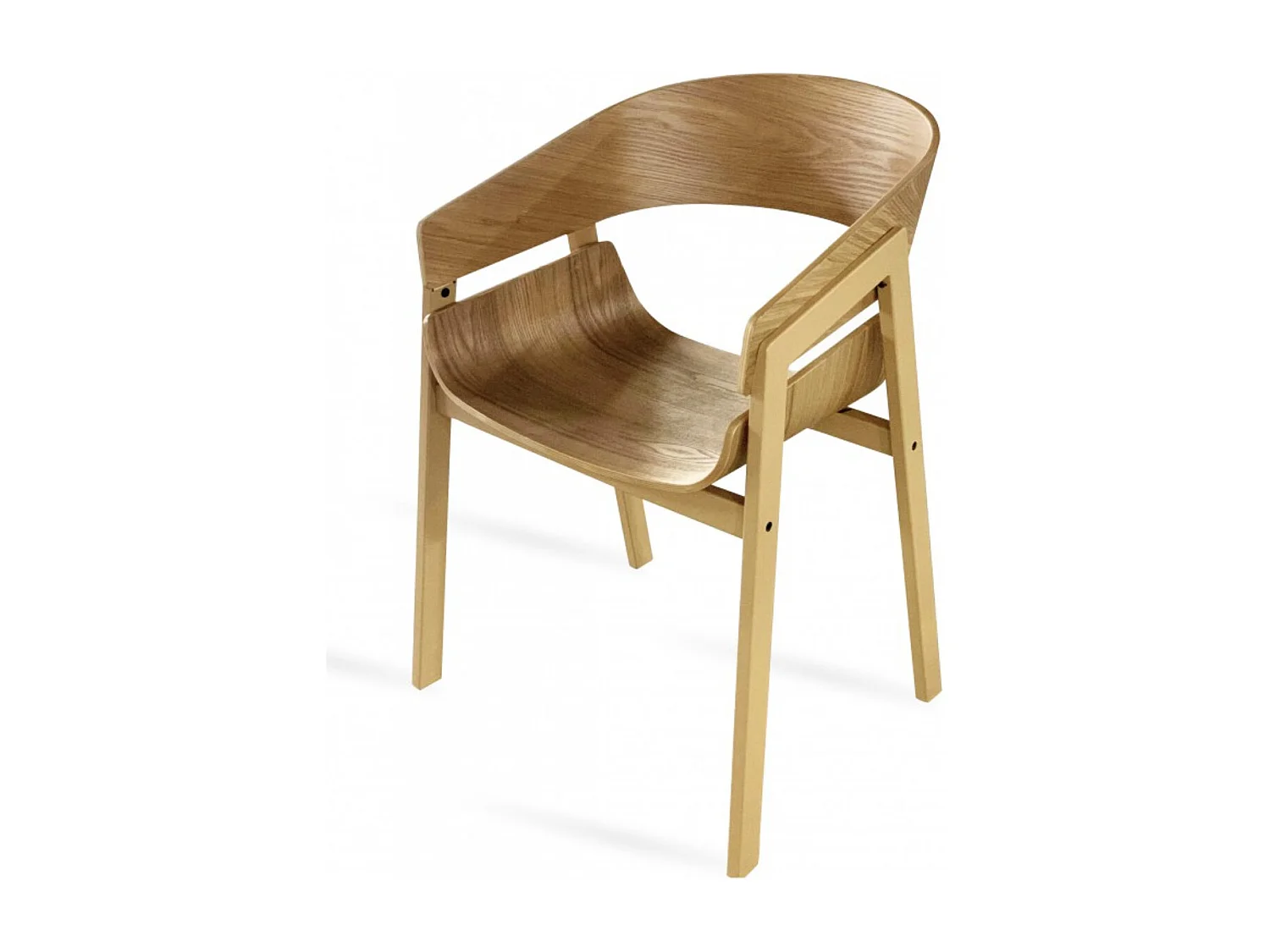 Chaise en bois de frêne naturel Kinbo