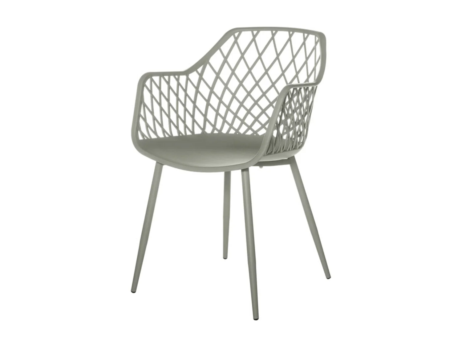 Chaise avec accoudoir polypropylène karlo-Vert amande