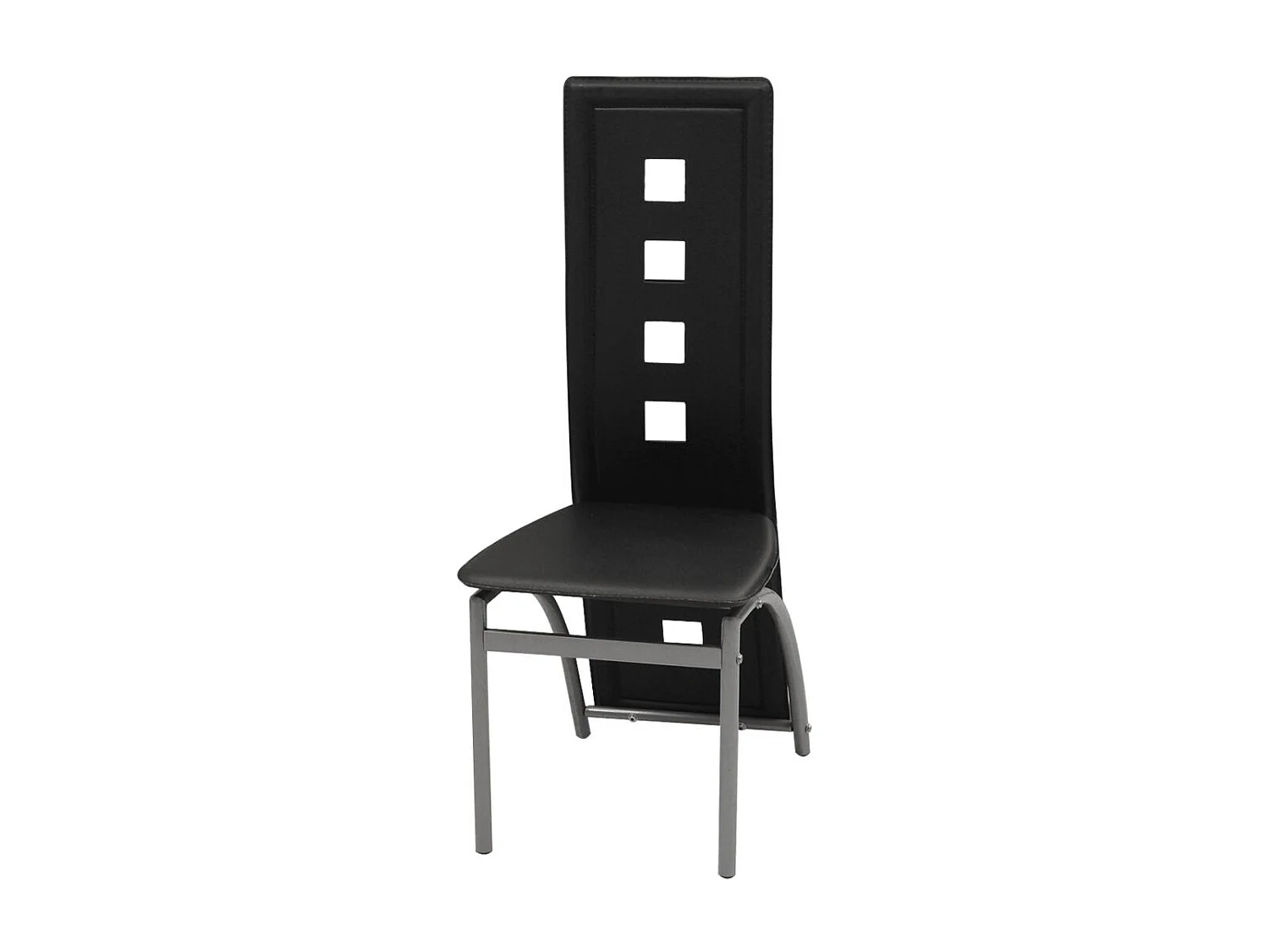Chaise de salle à manger 2 pc Noir Similicuir 18