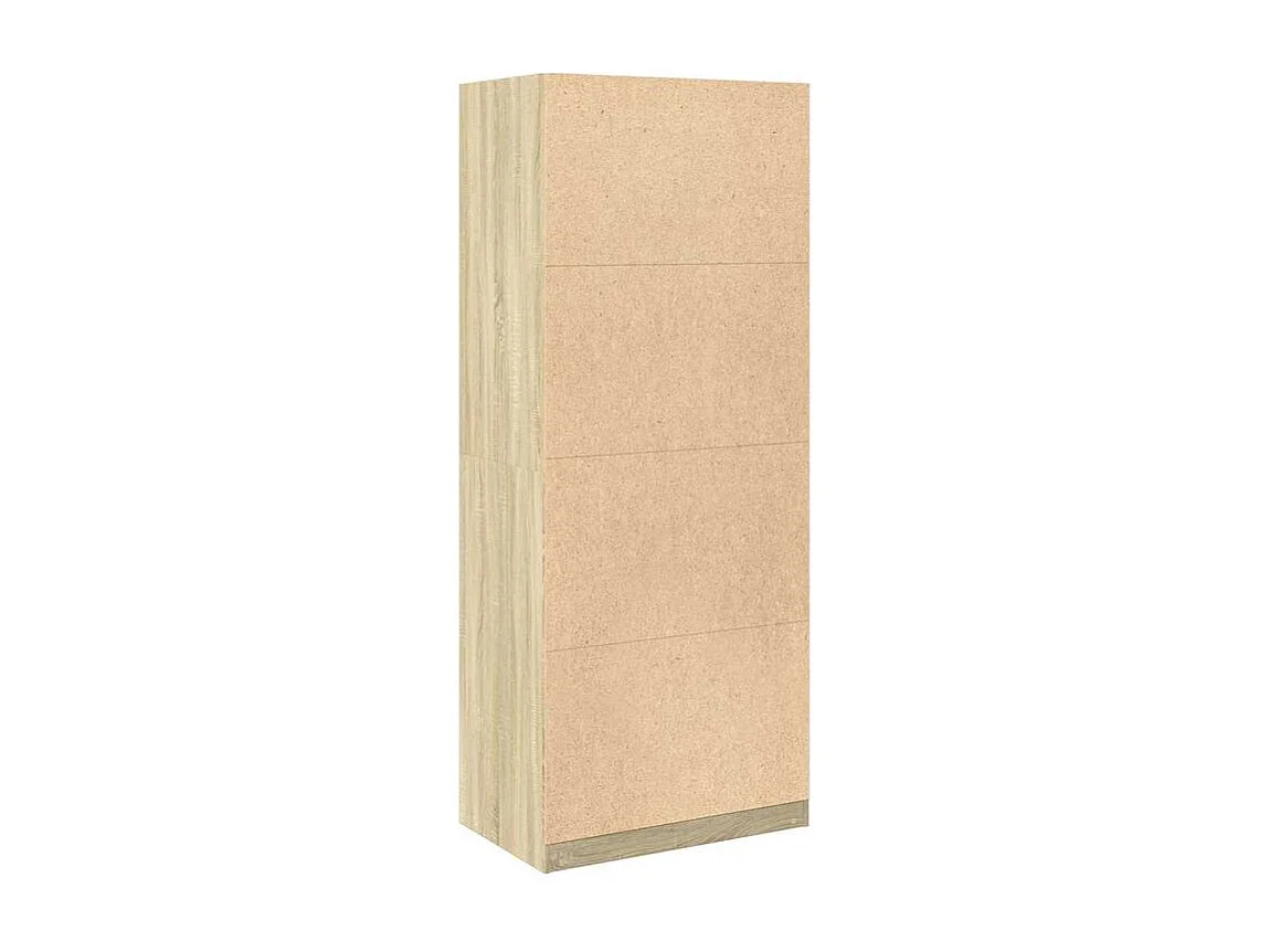 Armoire dressing 1 penderie 2 tiroir 80cm - Collection Kodok-Chêne clair