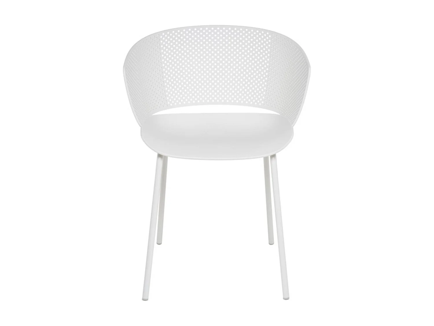 Chaise moderne avec accoudoir en polypropylène et métal Nova-Noir