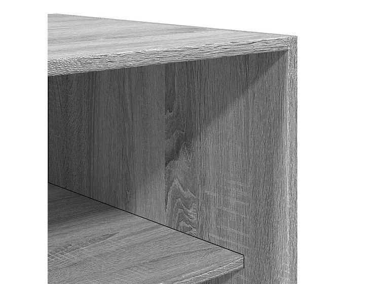 Armoire dressing 2 penderie 1 étagère 80cm - Collection Laker-Chêne gris