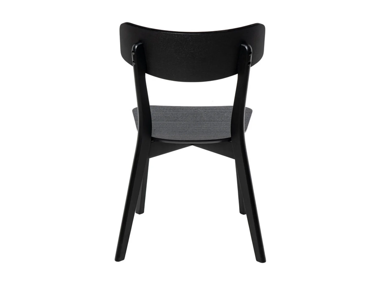 Chaise en bois d'hévéa KULINIZA - Élégance authentique pour votre Intérieur-Noir