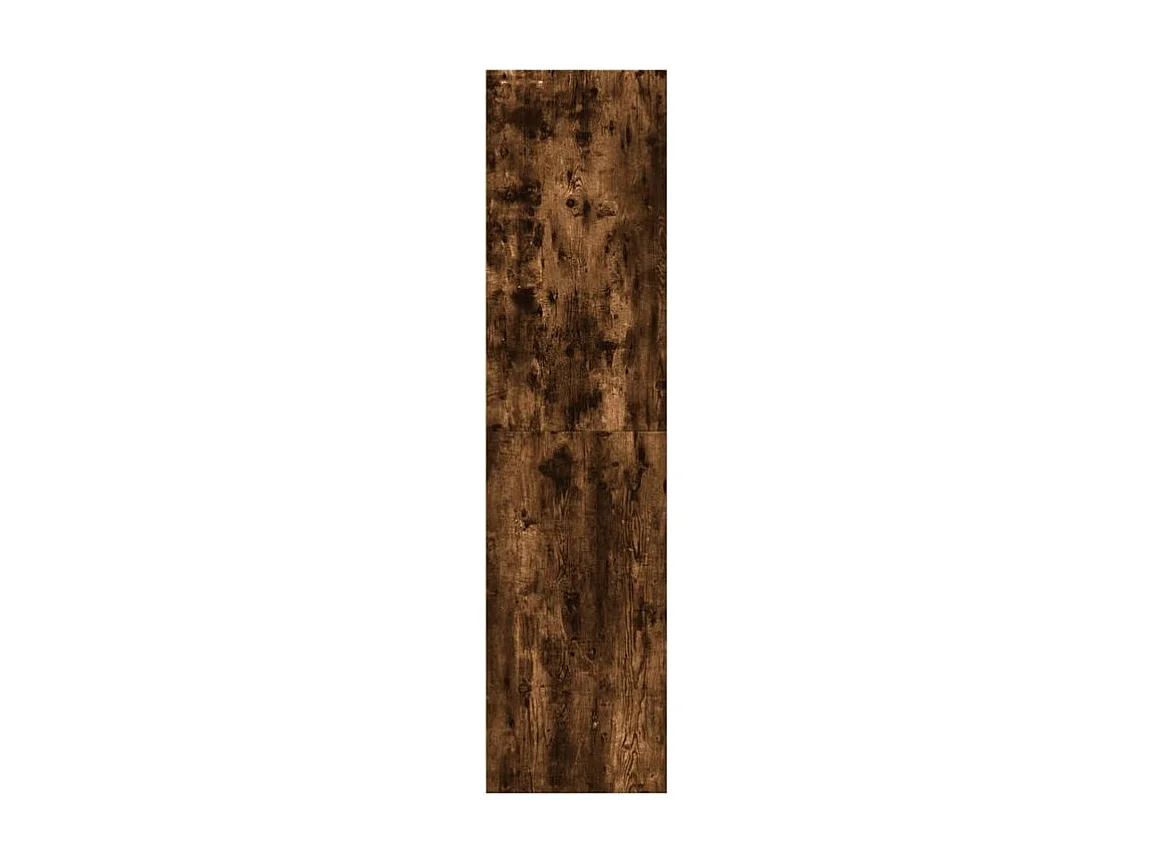 Armoire dressing 2 penderie 1 étagère 30cm - Collection Laker-Marron fumé
