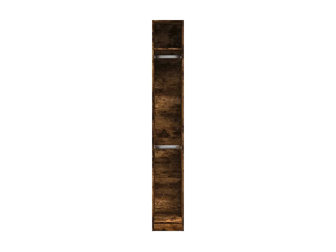 Armoire dressing 2 penderie 1 étagère 30cm - Collection Laker-Marron fumé