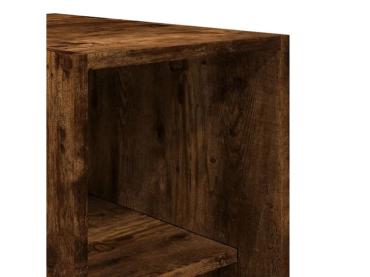 Armoire dressing 2 penderie 1 étagère 30cm - Collection Laker-Marron fumé
