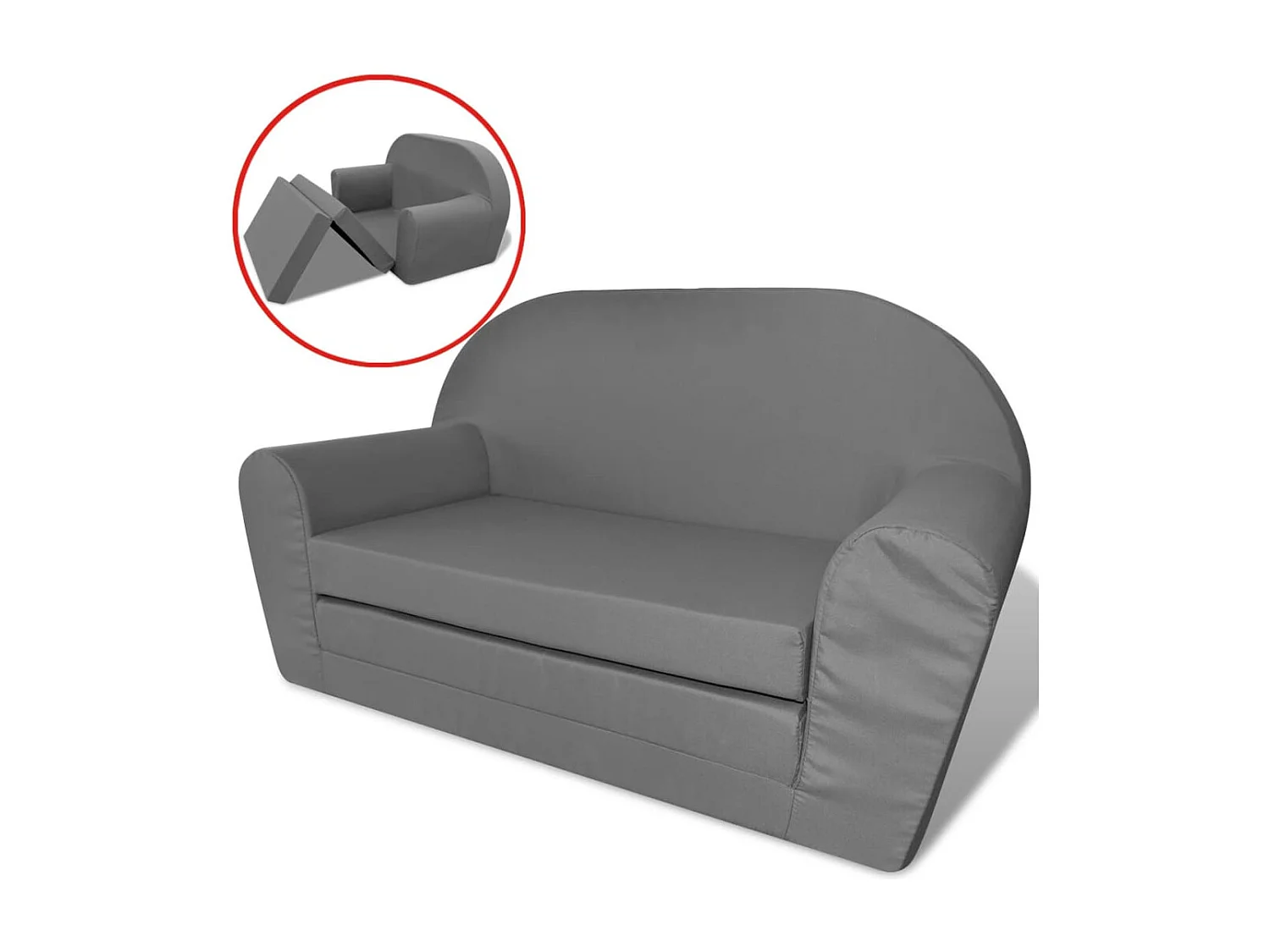 Chaise longue pliable pour enfant Gris