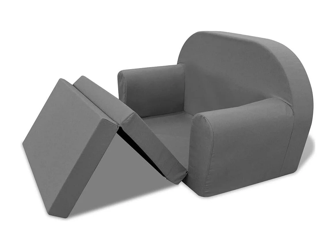 Chaise longue pliable pour enfant Gris