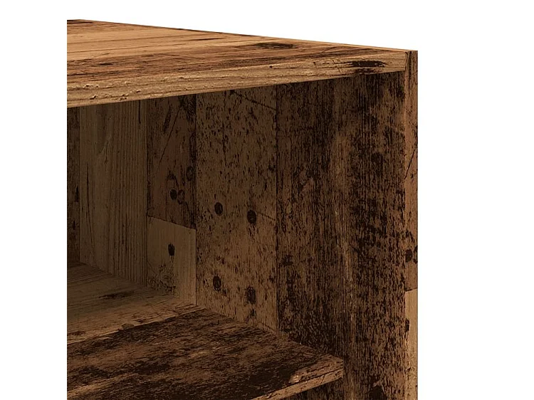 Armoire dressing 2 penderie 1 étagère 100cm - Collection Laker-Marron noisette