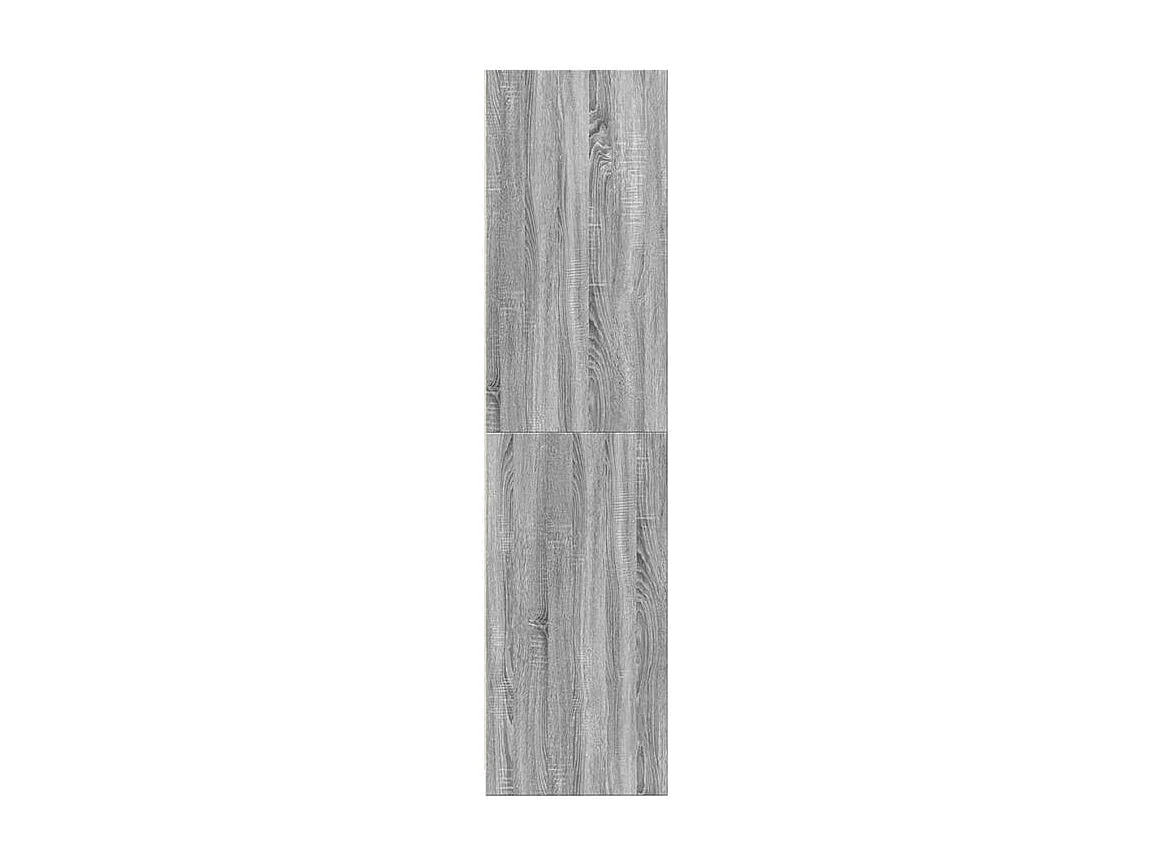 Armoire dressing 2 penderie 1 étagère 100cm - Collection Laker-Chêne gris