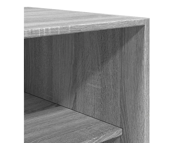 Armoire dressing 2 penderie 1 étagère 100cm - Collection Laker-Chêne gris