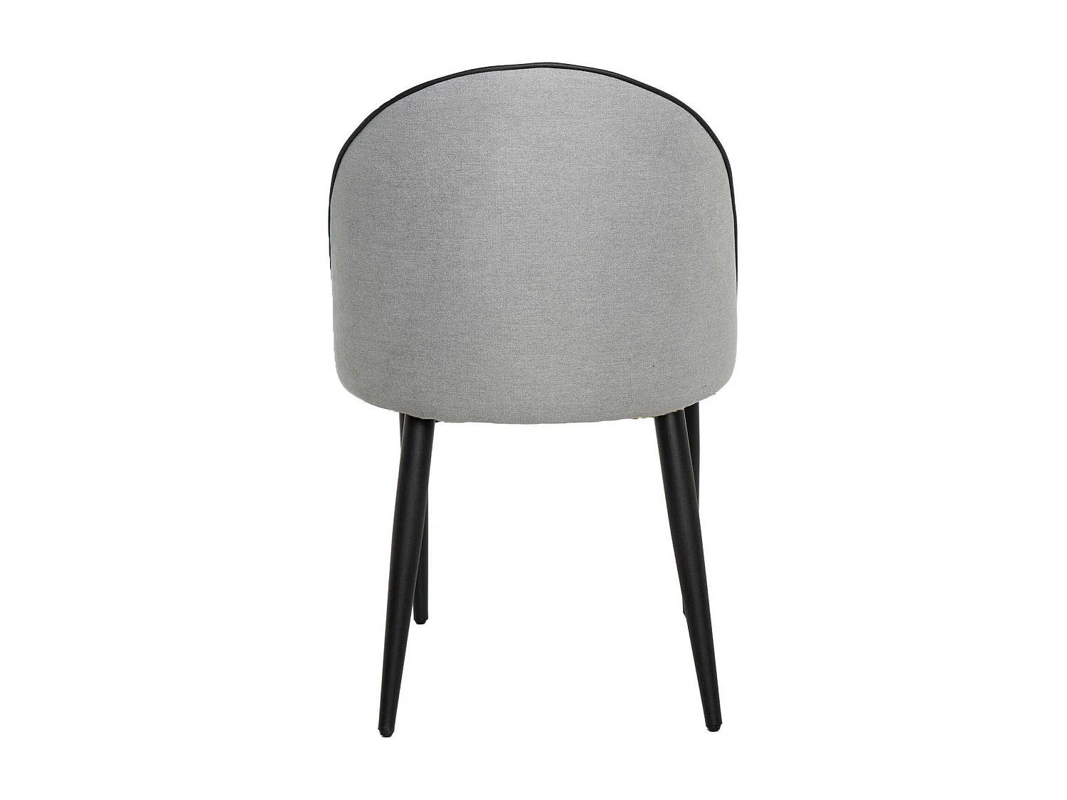 Chaise en velours confortable avec pied en métal noir Brika – Style moderne-Gris clair