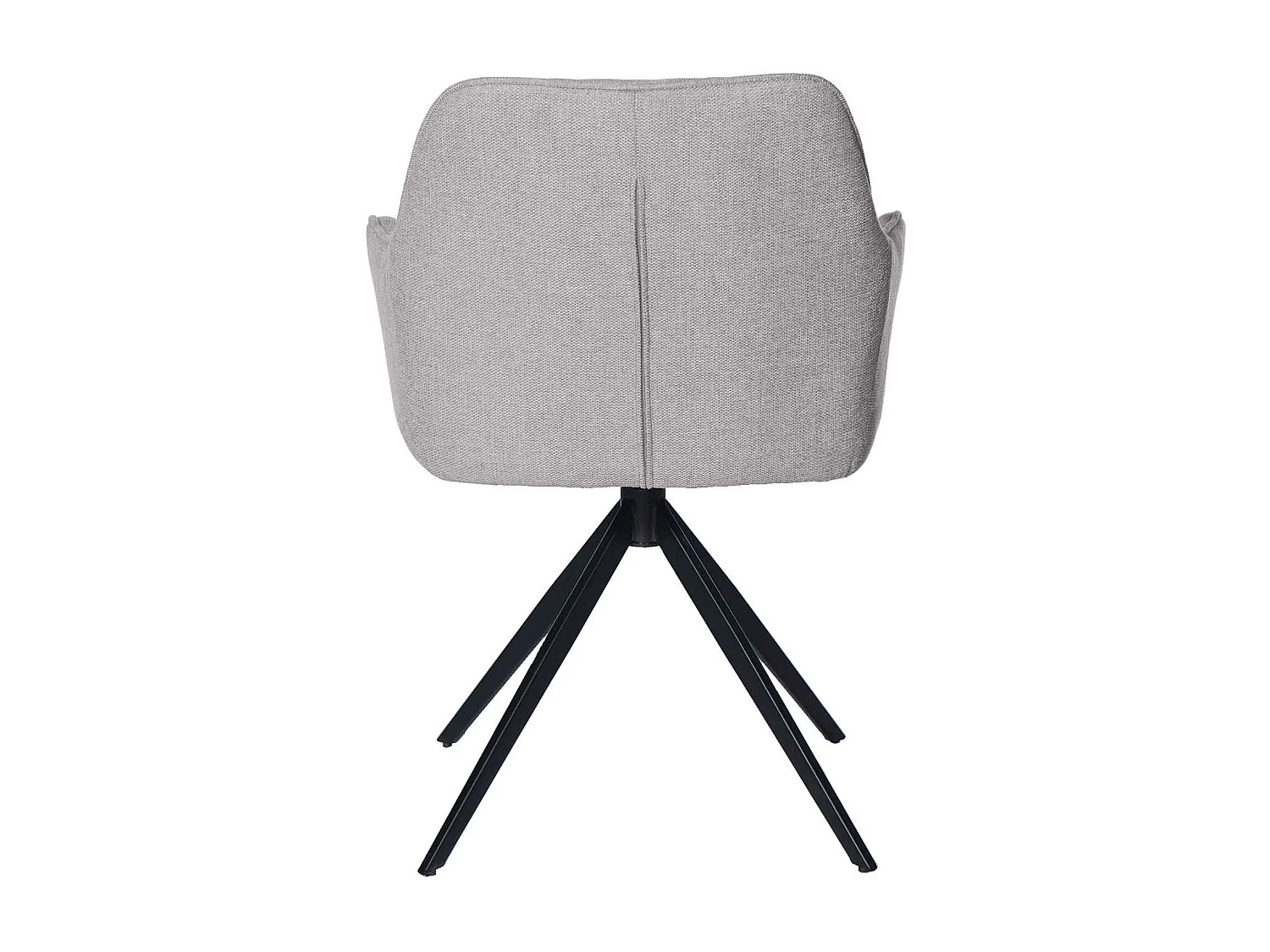 Chaise pivotante à 180º avec accoudoir tissu et pied métal noir Valera-Gris clair