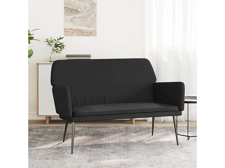 Banc Noir 108x79x79 Velours