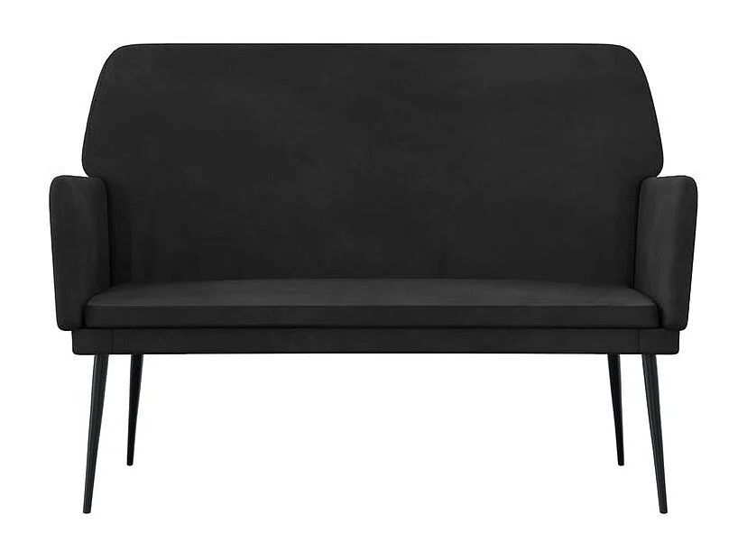 Banc Noir 108x79x79 Velours