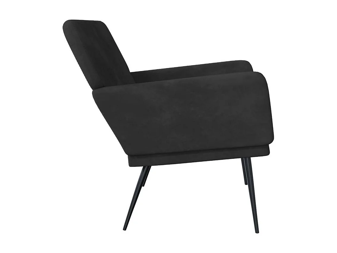 Banc Noir 108x79x79 Velours