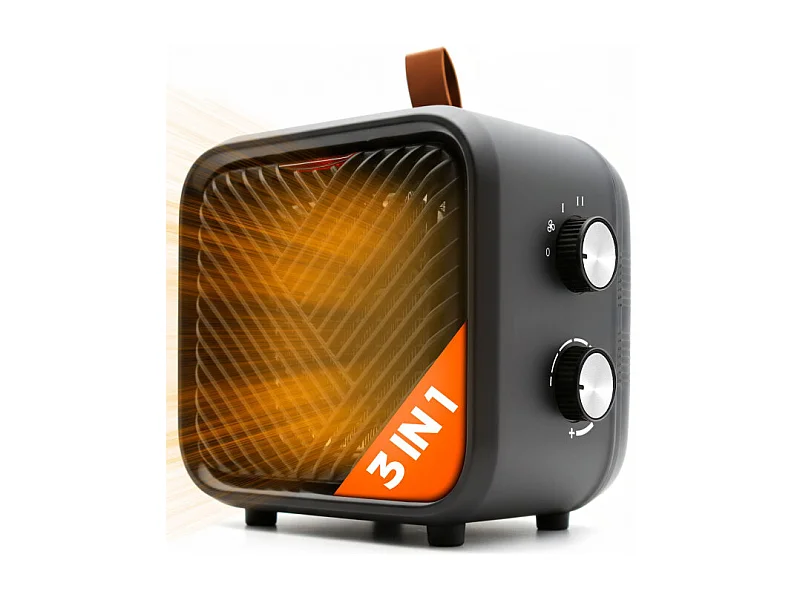 Radiateur soufflant électrique Céramique Ventilateur Chauffage 3 niveaux 4/1000/1500 jusqu'à 20m2