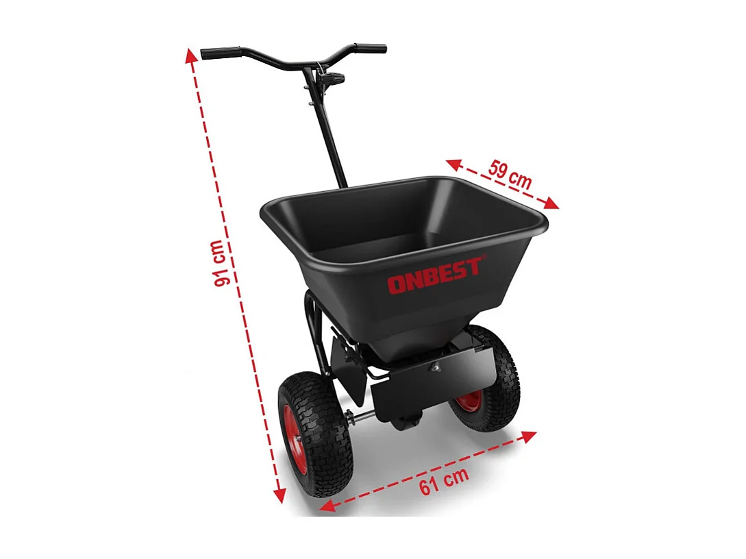 Épandeur universel semoir 45l  Dosage exacts engrais semi ou entretien hivernal