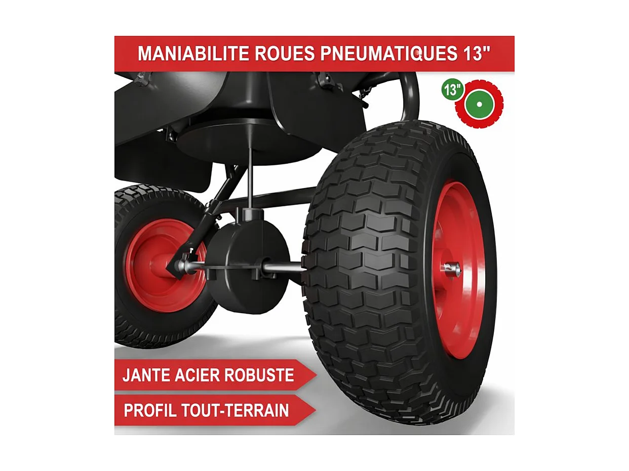 Épandeur universel semoir 45l  Dosage exacts engrais semi ou entretien hivernal