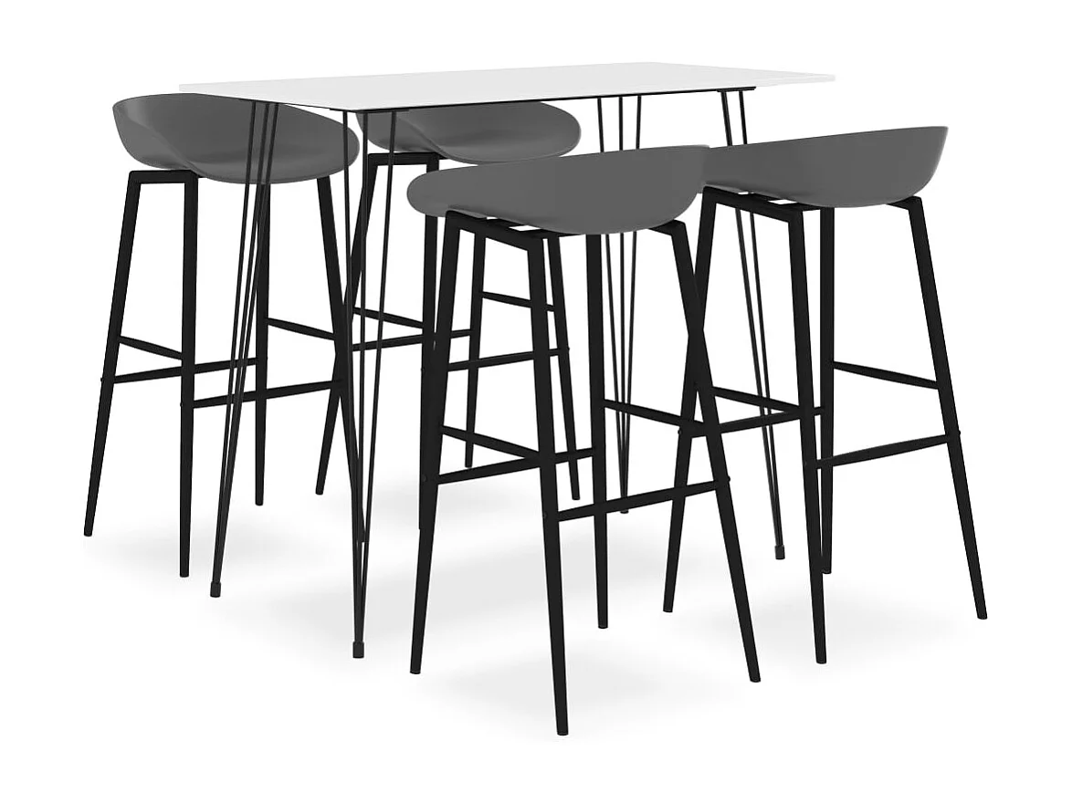 Ensemble de bar 5 pc Blanc et gris 5
