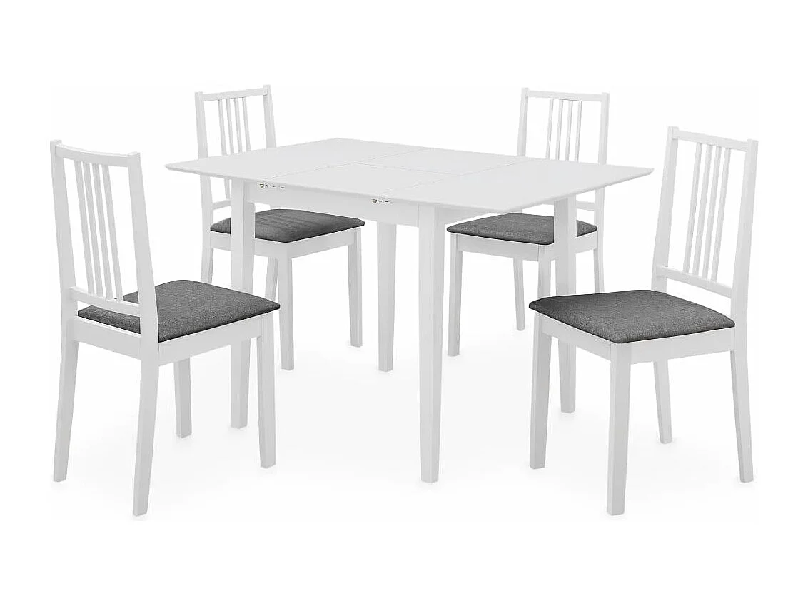 Mobilier de salle à manger 5 pc MDF Blanc