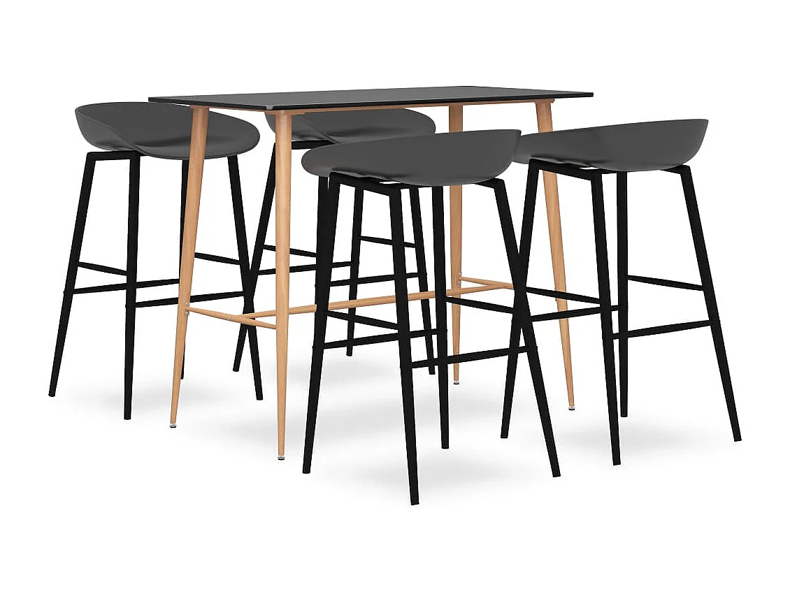 Ensemble de bar 5 pc Noir et gris 6