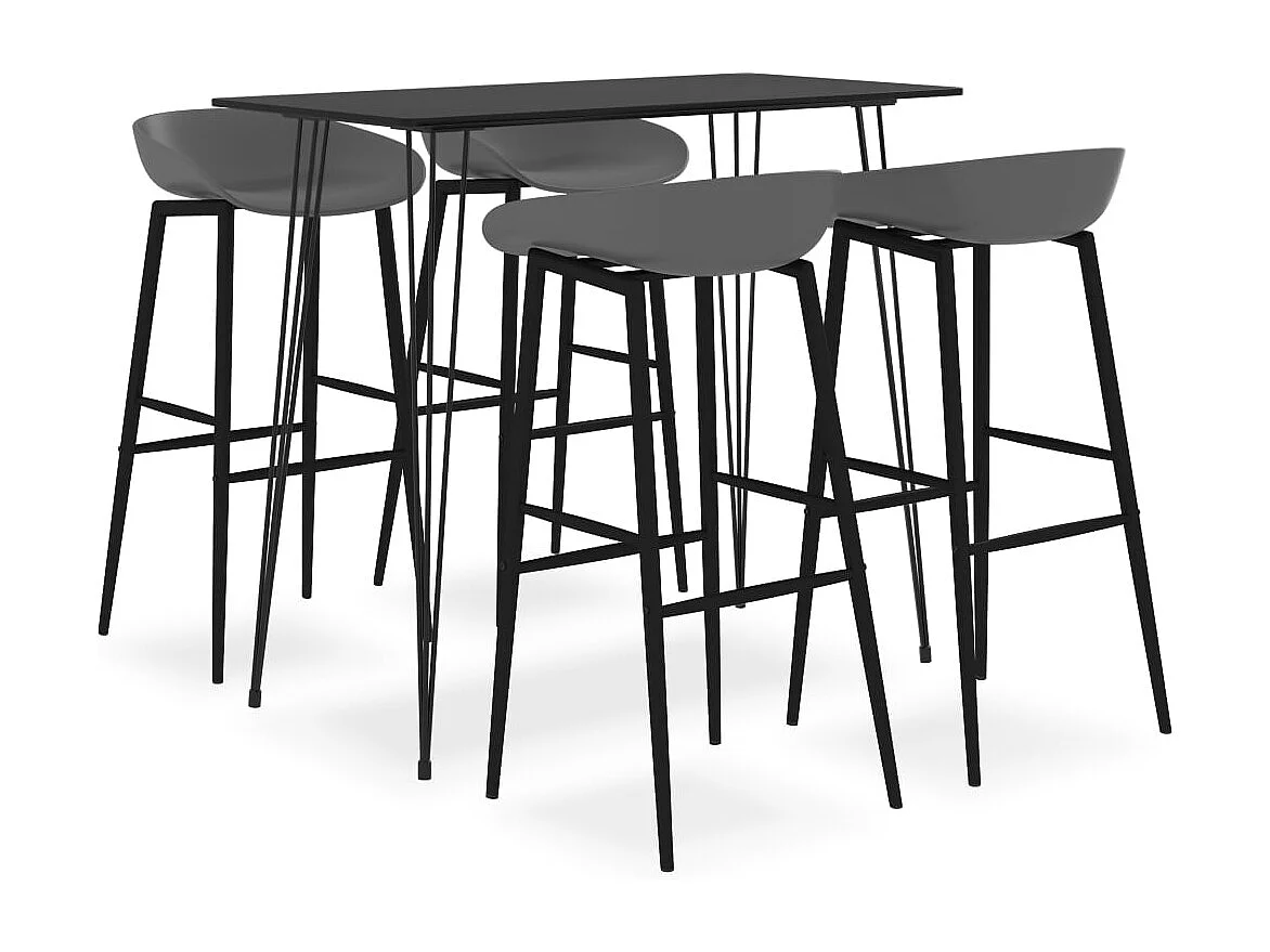 Ensemble de bar 5 pc Noir et gris 3