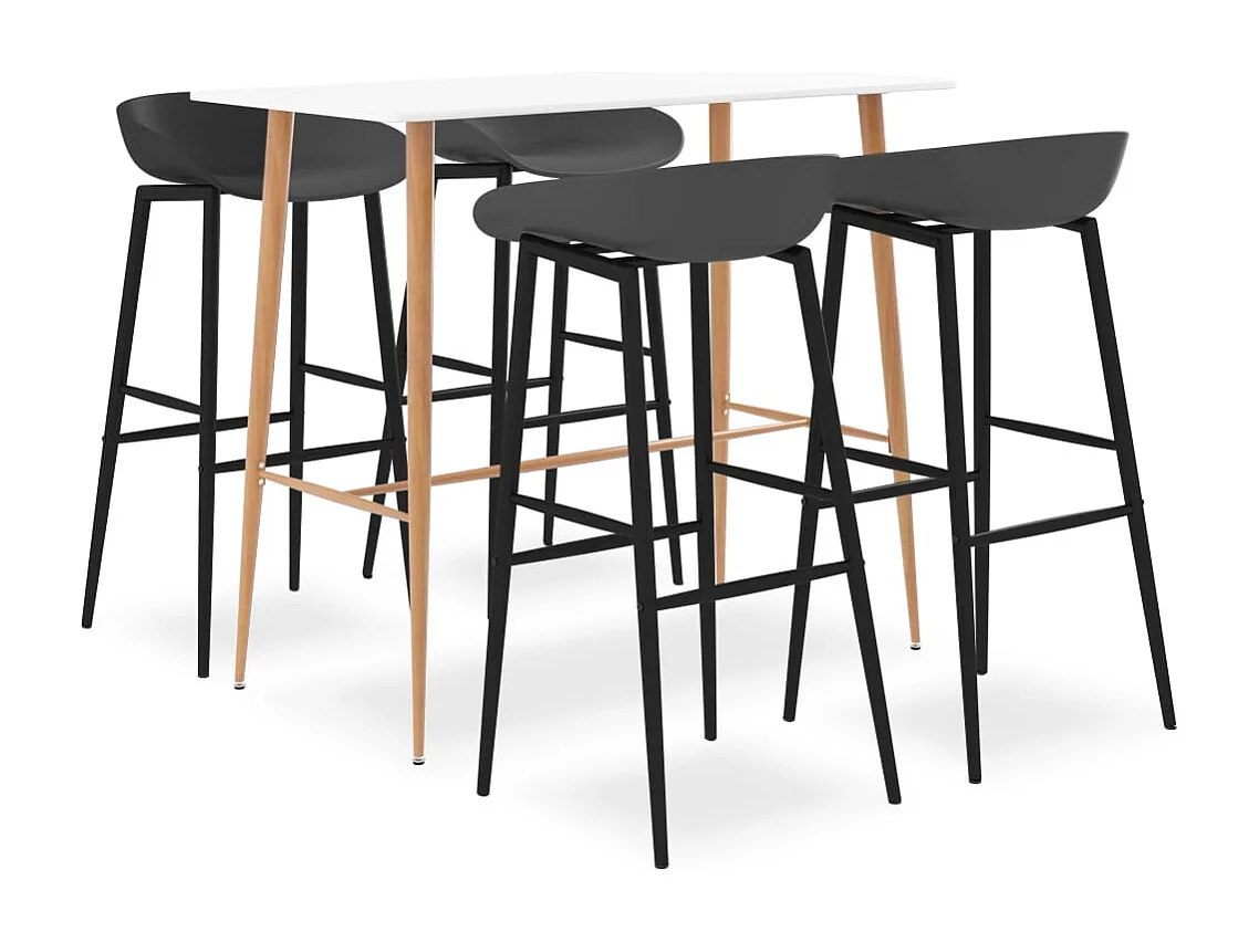 Ensemble de bar 5 pc Blanc et gris 6