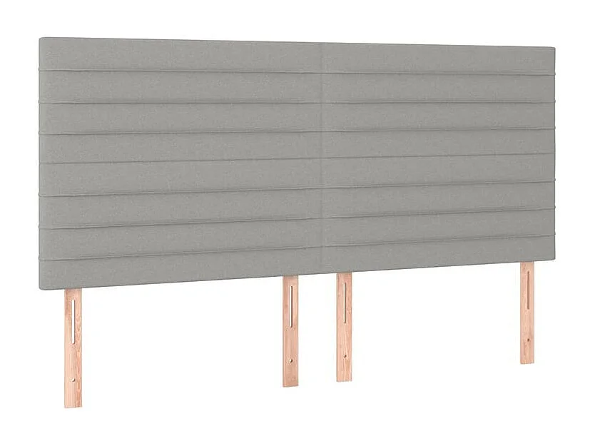 Tête de lit à LED Gris clair 200x5x118-128 Tissu