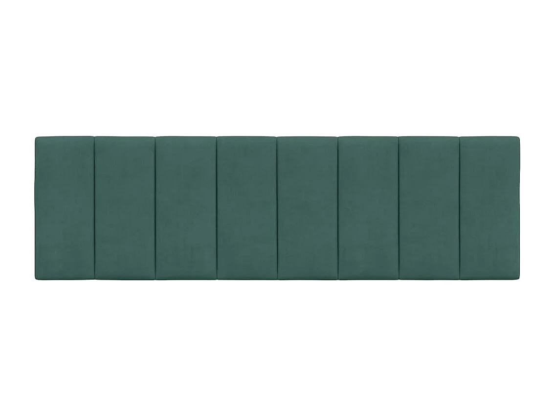 Coussin de tête de lit vert foncé 160cm velours