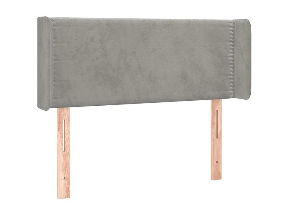 Tête de lit à LED Gris clair 83x16x78-88 Velours