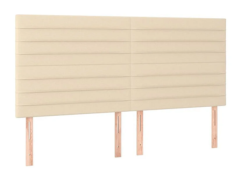 Tête de lit à LED Crème 200x5x118-128 Tissu