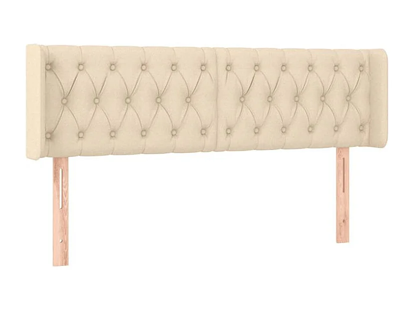 Tête de lit à LED Crème 147x16x78-88 Tissu