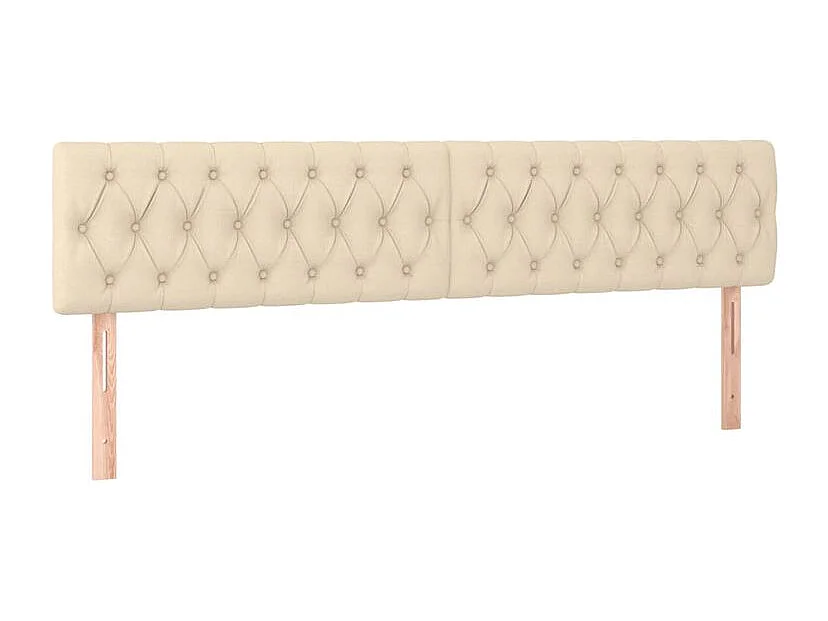 Tête de lit à LED Crème 180x7x78-88 Tissu