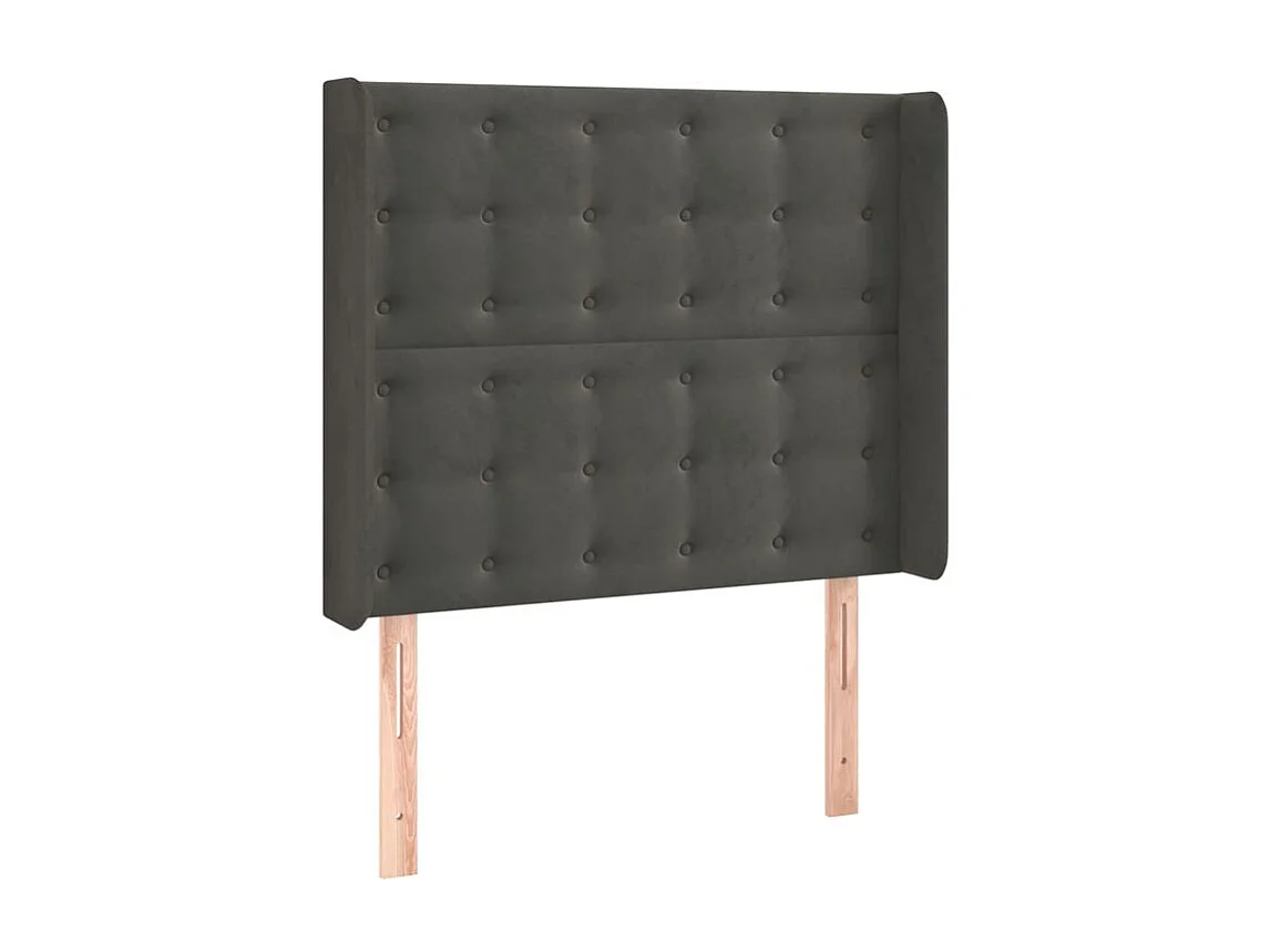 Tête de lit à LED Gris foncé 93x16x118-128 Velours
