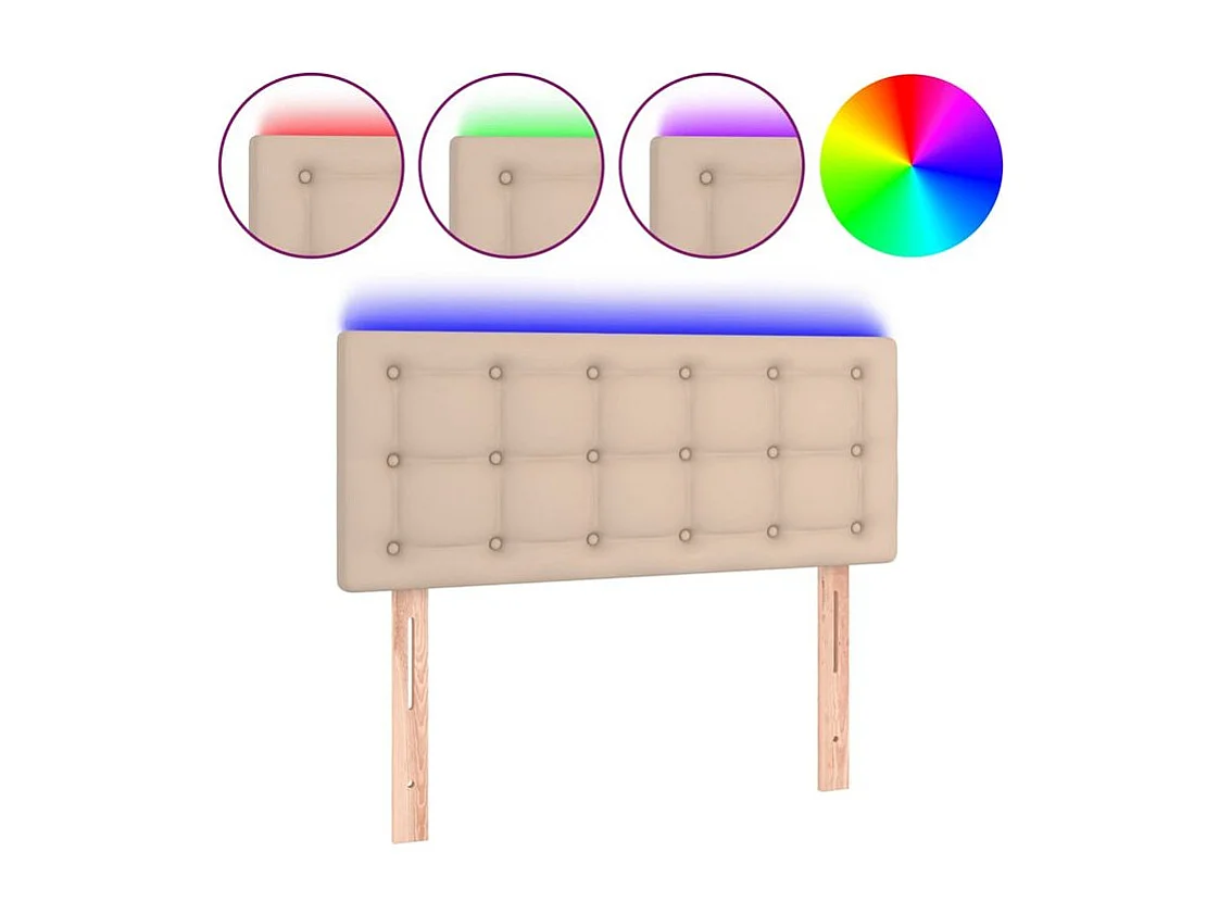 Tête de lit à LED Cappuccino 80x5x78-88 Similicuir
