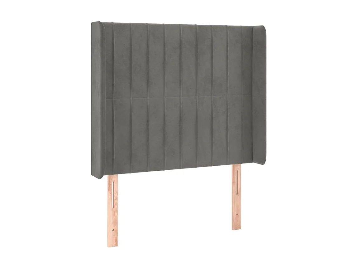 Tête de lit à LED Gris clair 83x16x118-128 Velours
