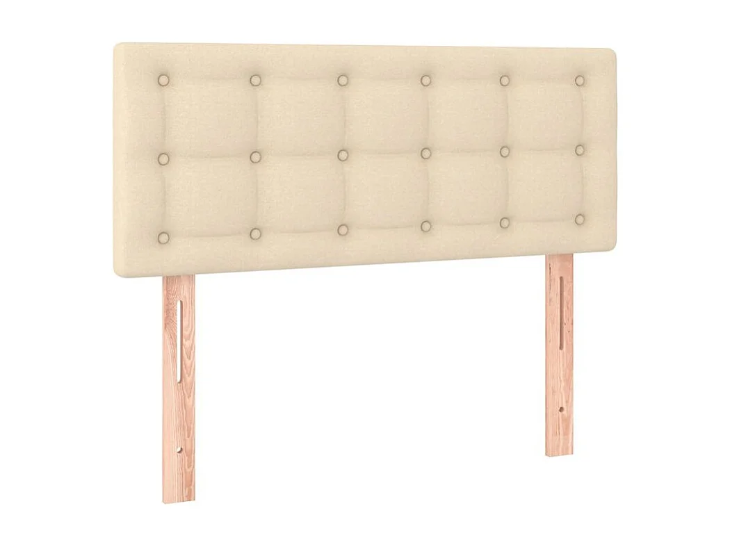 Tête de lit à LED Crème 100x5x78-88 Tissu